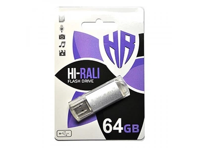 USB флеш накопичувач Hi-Rali Rocket Series Silver (HI-64GBVCSL)