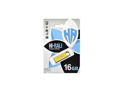 USB флеш накопичувач Hi-Rali USB 16GB Shuttle Series Gold (HI-16GBSHGD)