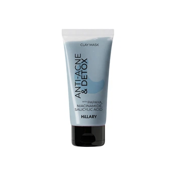 Глиняна детокс-маска для проблемної шкіри обличчя Anti-Acne & Detox Clay Mask Hillary 90 мл 4823116602885
