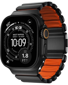 Ремінець Nomad Stratos для Apple Watch 46/49mm Black Hardware (Ultra Orange)