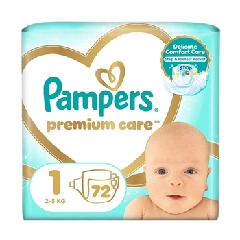 Дитячі підгузки Pampers Premium Care розмір 1 (2-5 кг) 72 шт