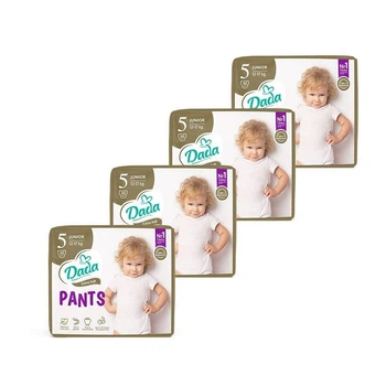 Детские подгузники-трусики Dada Extra Soft размер 5 Junior (12-17 кг), 4*30 шт Детские одноразовые подгузники Pants с суперэластичным поясом и индикатором влаги Памперсы трусиками пантс для детей