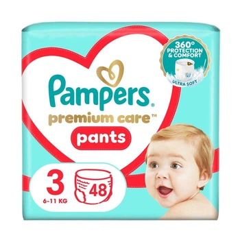 Детские подгузники-трусики Pampers Premium Care Pants размер 3 (6-11 кг) 48 шт