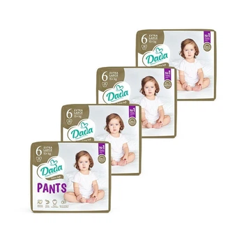 Дитячі підгузки-трусики Dada Extra Soft розмір 6 XL (15+ кг), 4*28 шт Дитячі одноразові підгузники Pants з супереластичним поясом та індикатором вологи Памперси трусиками пантс для дітей