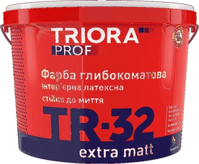 Фарба глибокоматова інтер'єрна TRIORA TR-32 extra matt 3 л Біла (4823048020214)