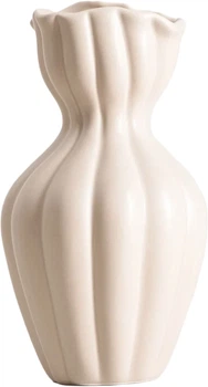 Wazon Homla Filly ceramiczny z nieregularną górą beżowy 14x25,5 cm (5906496753060)