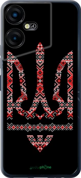 Чохол на Tecno POVA NEO 3 Герб - вишиванка на чорному тлі "1196u-3140-70447"