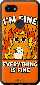 Чехол на Google Pixel 3a Funny Cat "6786b-1700-70447"