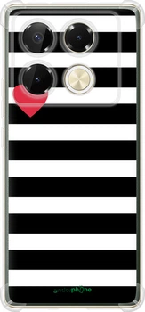 Чехол на Infinix Note 40 Pro 4G Черно-белые полосы "4461sp-3691-70447"