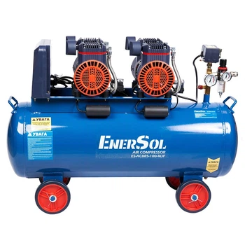 Компресор повітряний безмасляний ENERSOL ES-AC885-100-4OF, продуктивність 885 л/хв, потужність 3.36 кВт, тис 8 Бар, об'єм ресивера