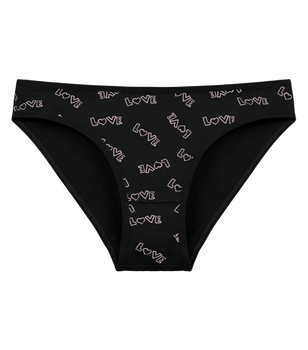 Трусы женские с рисунком Love - Donella - 218132 - XL - Черный