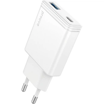 Зарядное устройство Proove Proove Slender 45W (Type-C + USB) white (WCSL45110002)