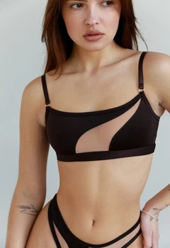 Жіночий Ліф Стаф Темно-коричневий З Бежевими Деталями Staff Wa Dark Brown & Beige XS (384813)