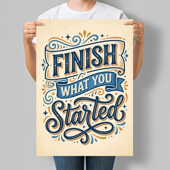 Постер мотивуючий Motivator Finish what you started А3 30х42 см (М140_А3)