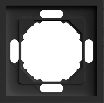 Рамка 1-местная Ardero Soft EF101-B 82х82х9,5мм черный