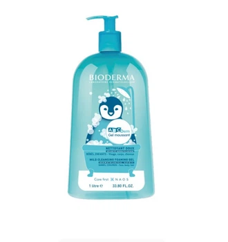 Гель для купання дітей Bioderma Ніжне очищення ABCDerm Mild Foaming Cleanser 1 л