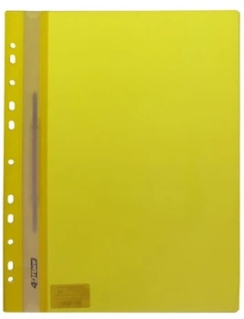 Швидкозшивач А4 4OFFICE 4-240-68 з перфор. жовтий (10) /4-240-68/