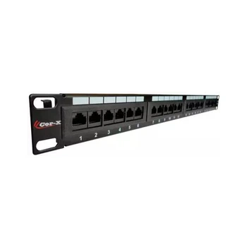 Патч-панель 19 1U 24хRJ45 cat.5e, IDC/110 type Cor-X (PP-19/1-24-8P8C-C5)