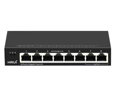 8-портовый коммутатор неуправляемый HongRui HR-SWG1080