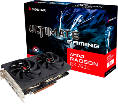 Відеокарта Biostar PCI-Ex Radeon RX7600 OC (128bit) (2726/18000) (HDMI, 3 x DisplayPort) (VA76S6RM81)
