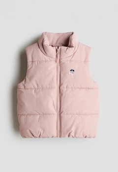 Дитячий стьобаний дутий жилет для дівчинки H&M 122-128 см Рожевий (26031001D)