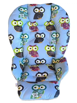 Чехол на стульчик для кормления Сhicco Polly 2in1, плащевка Совы на голубом DavLu (2in1000021)