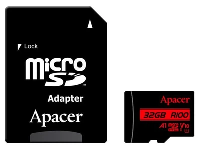 Карта пам'яті Apacer MicroSDHC 32GB UHS-I Class 10 + SD adapter (AP32GMCSH10UB-R) 303651