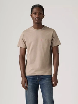 Футболка хлопковая длинная мужская Levi`s 832085833 M Коричневая (1159857991)