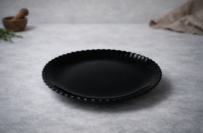 Чорна десертна тарілка Luminarc Bloom Black зі склокераміки 190 мм (X3074)