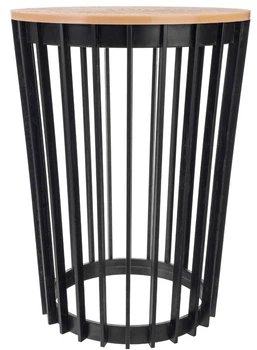 Kwietnik Kadax Aytre + blat naturalne drewno 40 cm Czarny K12546 (5906638323083)