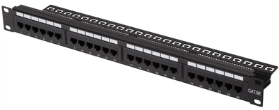 Патч-панель 2E САТ 5e, UTP, 19", 1U, 24 порти, зібрана (650404)