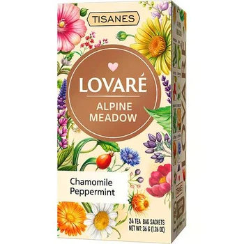 Чай Lovare Tisanes Alpine Meadow бленд травяного чая с плодами и цветами 36 г (24 шт. х 1.5 г)