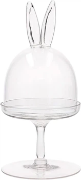 Блюдо Homla Prata скляна з кришкою у формі кролика 12x23 см (5904183810041)