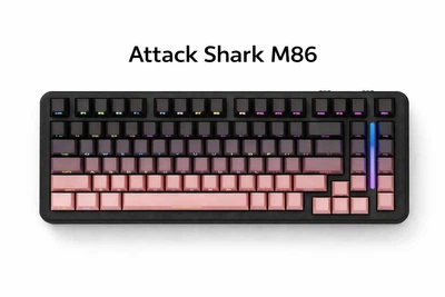 Клавиатура Беспроводная ATTACK SHARK M86 Blackberry Механическая (2.4G/Bluetooth/USB type-c) RGB Подсветка