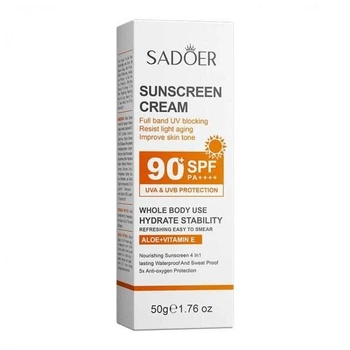 Крем солнцезащитный SADOER Sunscreen Cream SPF PA+++ 90, отбеливающий, с защитой от УФ-лучей, 50 мл
