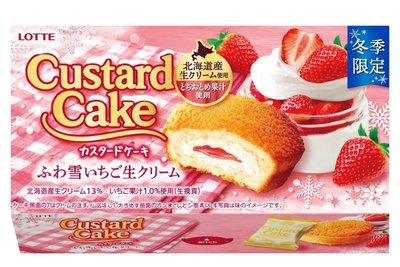 Кексы Lotte Custed Cream Cake с клубничным кремом 230г