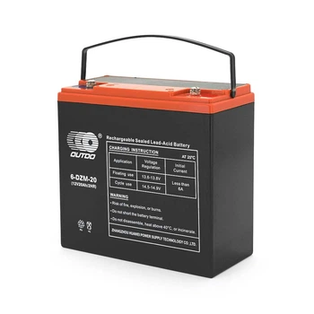 Тягова акумуляторна батарея AGM OUTDO 6-DZM-20, 12V 20Ah, (180 х 78 х 170), Q2 (UG-33131)