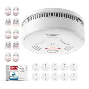 Набір автономних датчиків диму X-Sense SD11 White (10 шт.) з магнітним кріпленням та батареєю на 10 років