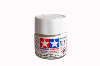 Акрилова фарба Tamiya Acrylic mini XF-2 Flat White Білий матовий (81702)