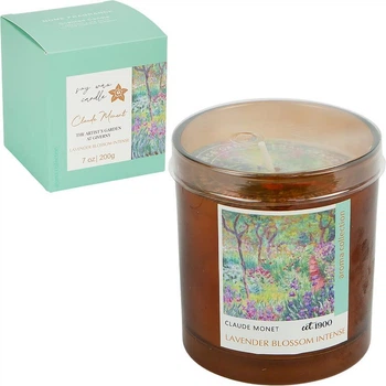 Свічка ароматична (аромасвіча) у скляній склянці 200 г Лаванда (Lavender Blossom Intense) 9×7 см