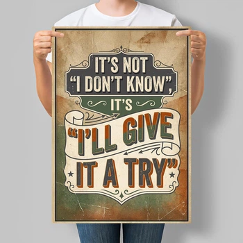 Мотивационный постер It's Not I Don't Know It's I'll Give It A Try А3 30х42 см (MOTN018_А3)