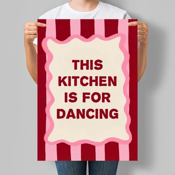 Постер для кухни This Kitchen Is For Dancing Эта кухня предназначена для танцев А3 30х42 см (MOTN008_А3)
