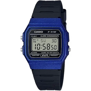 Наручные часы Casio F-91WM-2A, цифровые, полимерный ремешок, водозащита 30 м