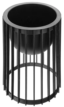 Kwietnik dwustronny Kadax  Aytre + 2 wkłady 40 cm Czarny K12533 (5906638322956)