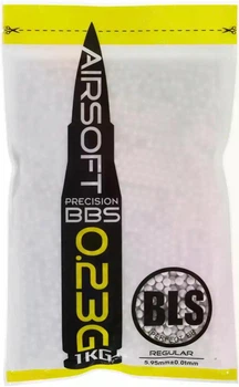 Кулі для страйкболу BLS Precision White 6 мм 0.23 г білі (1 кг / ~4300 шт)