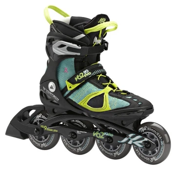 Роликові ковзани для дорослих K2 VO2 90 PRO W 39 (8.0US) 250мм Black/light blue/lime (3040104) (240мм)