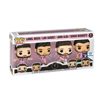 Jordi Alba, Sergio Busquets, Luis Suarez, Lionel Messi Inter Miami CF Funko Pop! 4-Pack Vinyl Figure Set , Інтер Маямі , Мессі , Суарез поп іграшки
