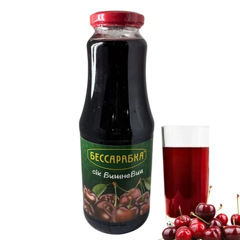 Сік вишневий Бессарабка 1 л скляна банка вишневий напій