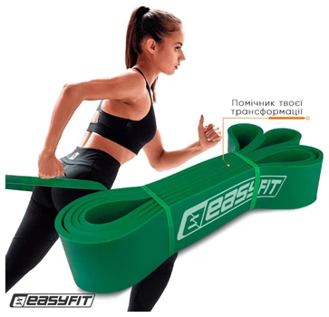 Гумова петля EasyFit 19-65 кг Зелена (Зелений)