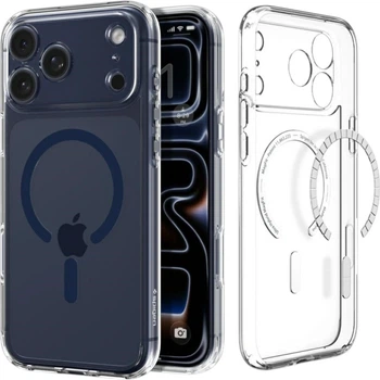 Etui Spigen Ultra Hybrid Mag MagSafe do Apple iPhone 17 Pro Max Clear/Deep Blue (ACS11108)